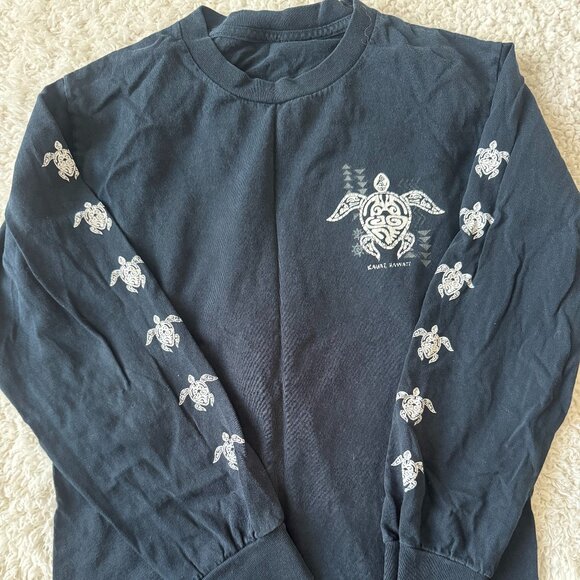 Kauai Hawaii Long Sleeve Shirt with Turtles - Picture 1 of 2